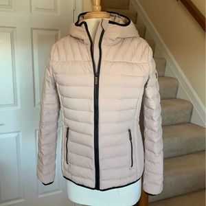 Michael Kors hooded packable down jacket